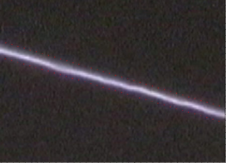 Close-up of the plasma trail, annotated