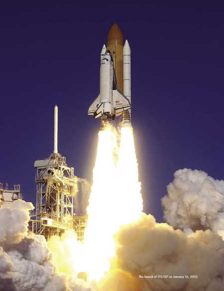The Launch of STS-107 on January 16, 2003